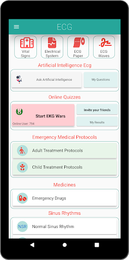 Android application Emergency Department Care &ECG screenshort