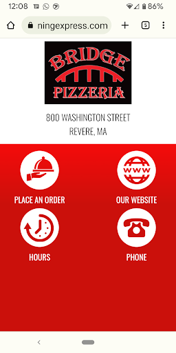 Android application Bridge Pizzeria screenshort