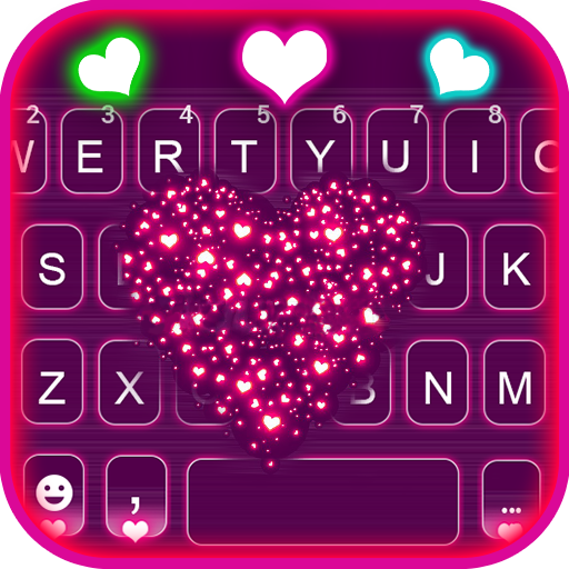 Sparkle Neon Heart Keyboard Ba logo