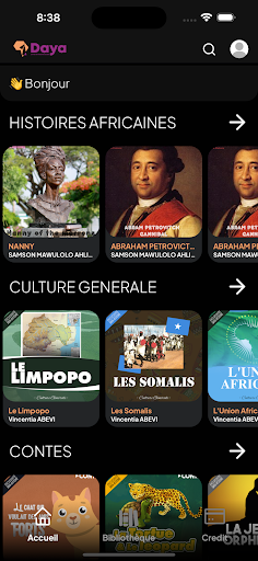 Android application Daya Histoire screenshort