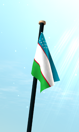 Uzbekistan Flag 3D Wallpaper Screen 3