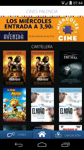 Android application Cines Palencia screenshort