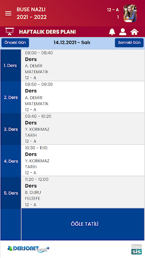 Dersonet Veli Modülü Screen 3
