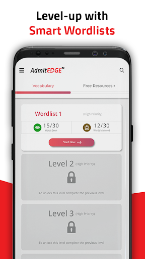 Screenshot of AdmitEDGE WordBot: GRE Vocab