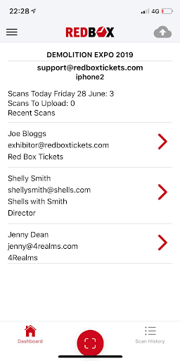 Android application REDBOX Exhibitor App screenshort