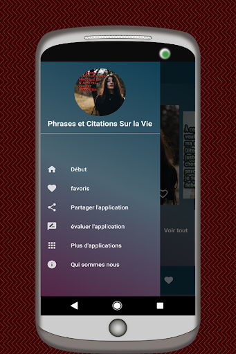Android application Phrases Sur la Vie en Image screenshort