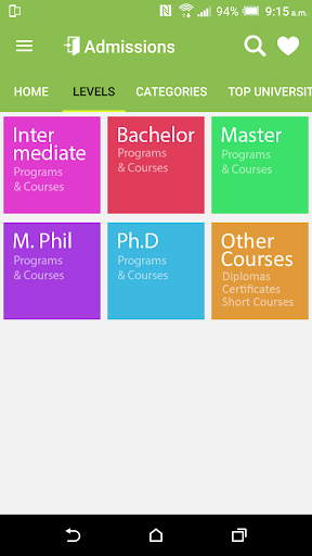Admissions - 1st year, bachelo Screen 2