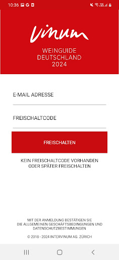 Android application Weinguide screenshort