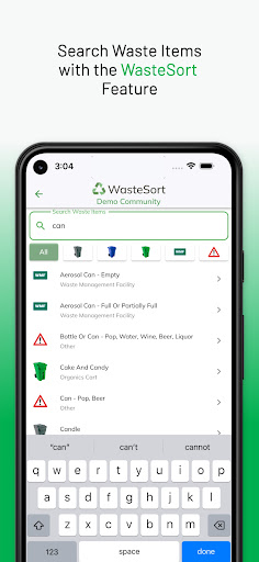 WasteSync Demo Screen 3