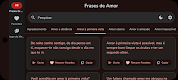 screenshot of Frases Prontas de Amor