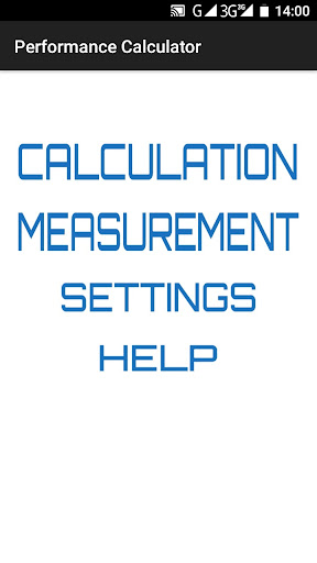 Android application Performance Calculator screenshort