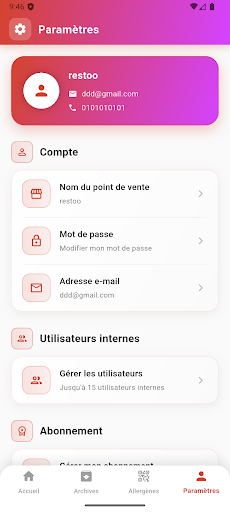 RestoConcret HACCP-Allergènes