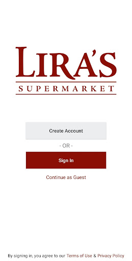 Android application Lira's Supermarket screenshort