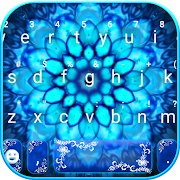 Neon Blue Mandala Keyboard Theme