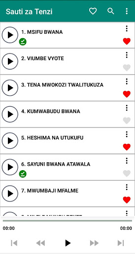 Android application Sauti za Tenzi screenshort