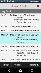 Catholic Calendar: Universalis Unknown