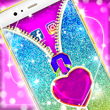 Valentine Glitter Zipper App Lock icon