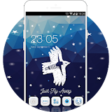 Flying girl with wings Theme:Love&Peace Wallpaper icon
