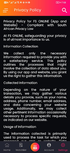 FS ONLINE NETWORK Screen 3