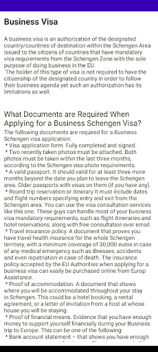 Schengen Visa Guide Screen 3