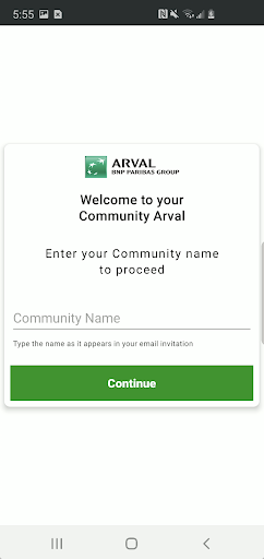 Android application Arval Fleet Sharing screenshort