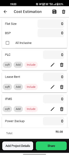 RealEstimate ( Personal CRM ) Screen 3