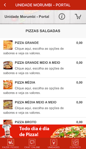 Cinque Pizzas Screen 2