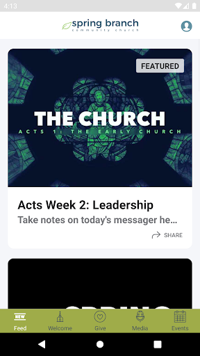 Android application Spring Branch Church screenshort