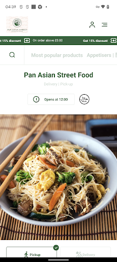 Android application Pan Asian Street Food screenshort