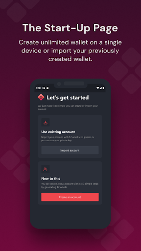 Android application Phaeton Wallet screenshort