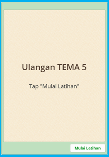 Latihan Soal SD Kelas 1 Tema 5