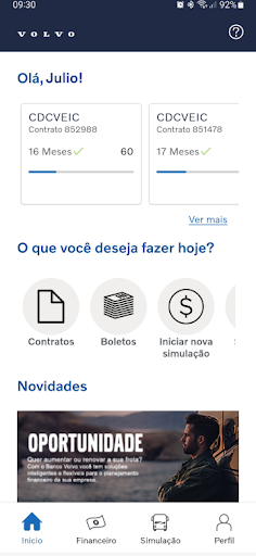 Banco Volvo Screen 3