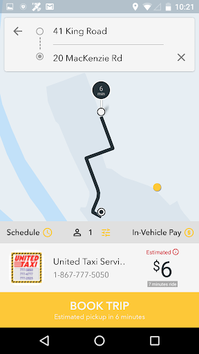 United Taxi Services Screen 3