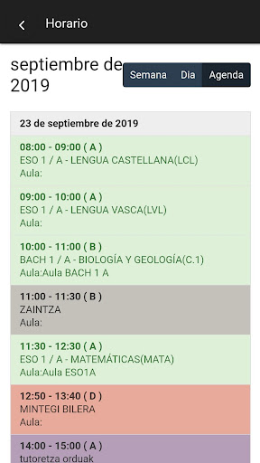 Android application Inika Irakasleak/Profesores screenshort