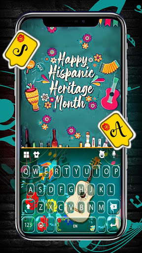 Android application Hispanic Heritage Keyboard Bac screenshort