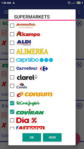 Shopping list ordered by super Screen 2