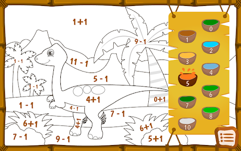 Dino math - coloring game