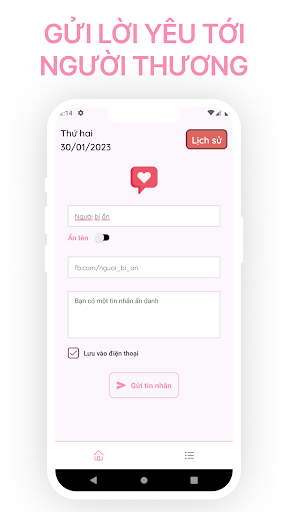 Android application Gửi Lời Yêu Thương screenshort