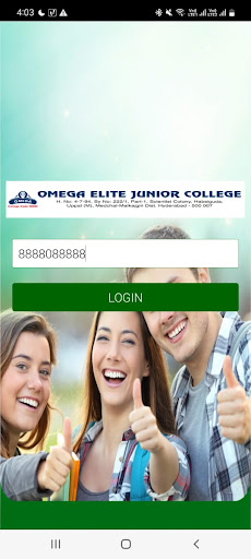 Android application Omega Elite Junior College screenshort