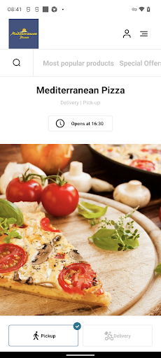 Android application Mediterranean Pizza screenshort