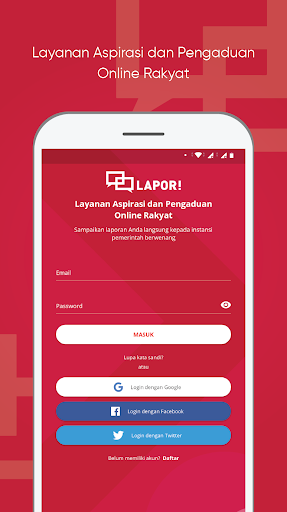 Android application SP4N LAPOR! screenshort