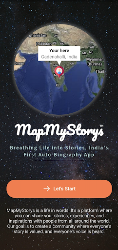 MapMyStorys Screen 2