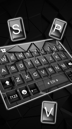 Geometric Grey SMS Keyboard Ba Screen 2