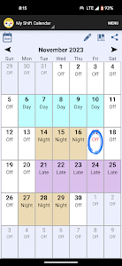Shift Calendar (since 2013) Unknown