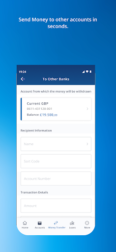 Android application İşbank London screenshort