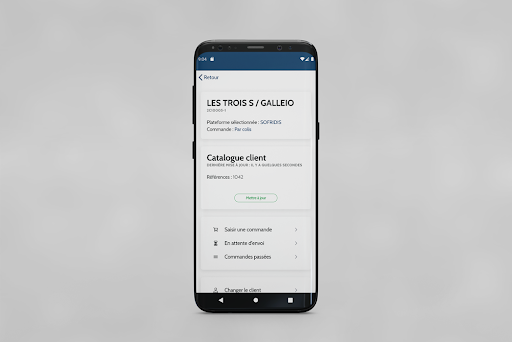 Android application Commande.com - Commercial screenshort