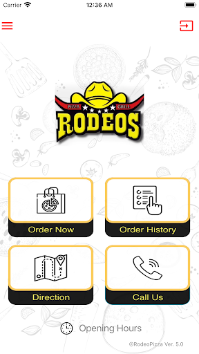 Android application RODEOS PIZZA screenshort