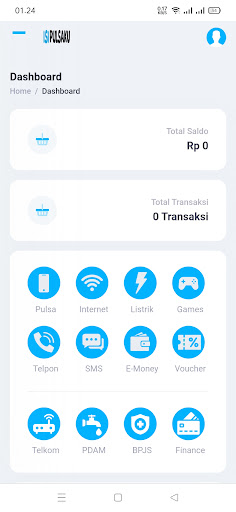 Android application Isi Pulsaku screenshort
