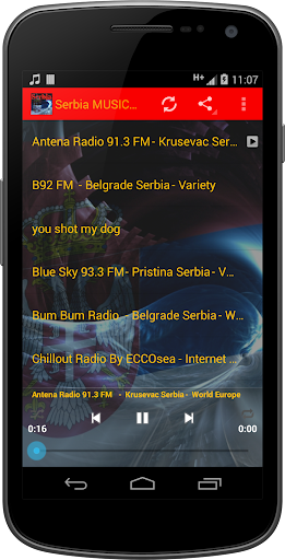 Android application Serbia MUSIC Radio screenshort