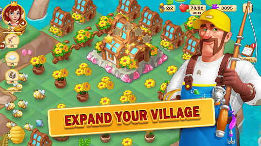 Merge Village : Fantasy Puzzle